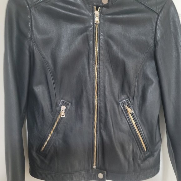 Massimo Dutti Natural Leather Woman M/ black Jackets - Picture 2 of 16